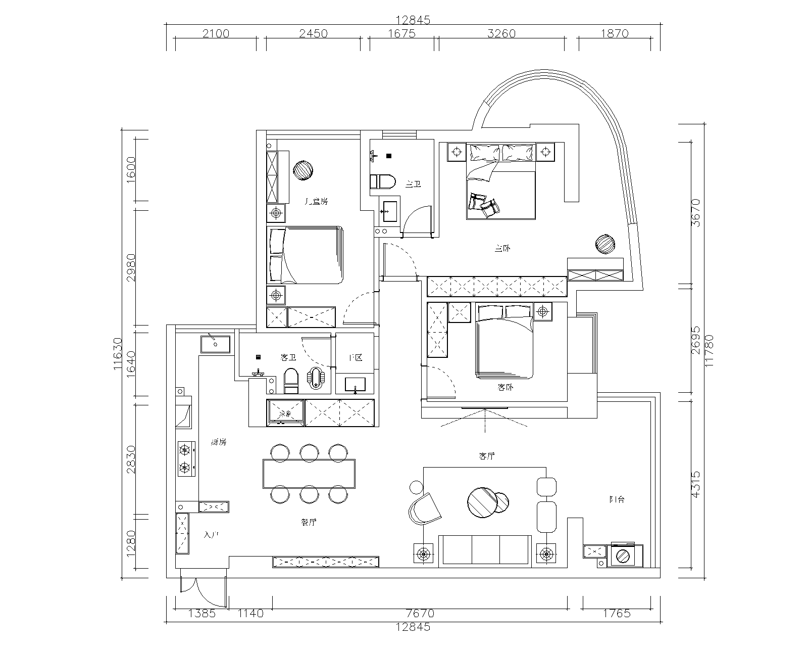 三葉石新作 | 華泰壹品125㎡，簡(jiǎn)約純粹的美